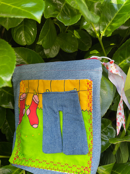 Theo Handmade Denim Cheerful Zipper Pouch